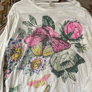 Magnolia Pearl Flor de la Passion long sleeve shirt NWOT